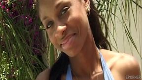 Ebony and brunette ignite wild passion in a vintage outdoor clash