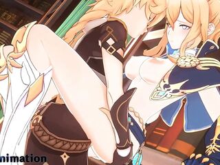 Genshin Impact Jean has sexy sex in her office