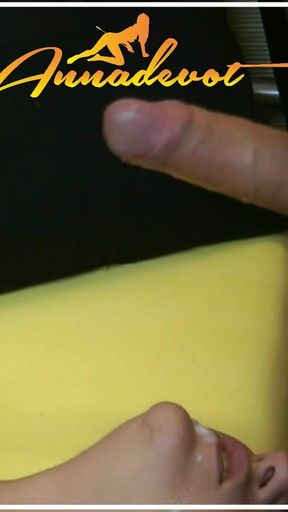 Cumshot - Yes horny, come jerk me your hot cream nicely in my mouth and over my face, I'm always horny on that.