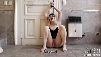 Begging to be untied because I&#039_m peeing