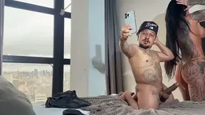 Tatted White Slut Takes That Massive Raw Cock Deep In Her Tight Pussy Bareback No Condom