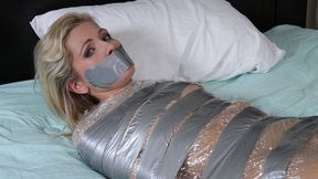 Duct Tape And Plastic Wrap Keeps Jenni Czech Wriggling In Bed!