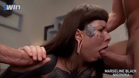 HOT THREESOME WITH MARSELINE BLACK - NIGONIKA'S BEST PORN 2023 - sluttiest XXX!