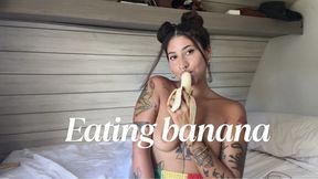 Eating banana