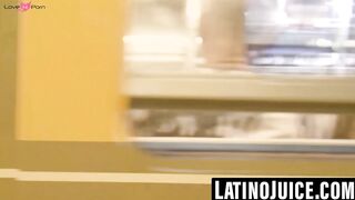 Tatted Latino takes two cocks bare in a threesome