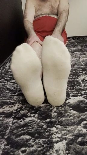 Coach Karl's Feet in His White Socks [8893]