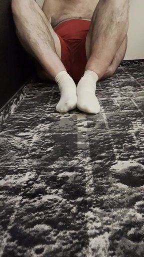 Coach Karl's Feet in His White Socks [8893]