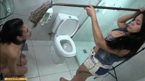 Drink Mop Toilet Humiliation by Mistress Beh # SD MOBILE