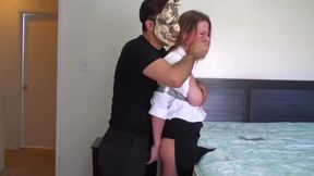 Busty Secretary Bound And Humiliated By Home Intruder