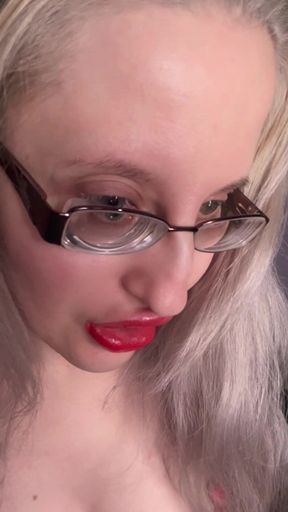 Thick Eyeglasses Talk Blowjob and Nude Dance