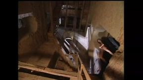 Young Blonde Fucked in an Abandoned Farmhouse and Then Pisses