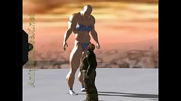 Giant tall women android  from future