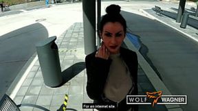 TRAIN STATION BLOWJOB! I met this Gothic MILF and I FUCKED HER FAKE TITS: SIDNEY DARK! WolfWagnerCom