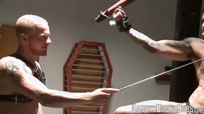 ”man Luke Riley uses his huge cock to deliver some wild jolts”