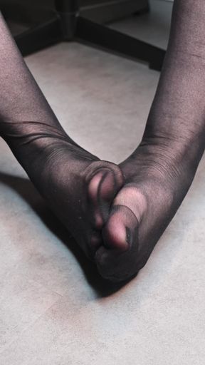 Asmr Nylons Feet Rubbing Extremely Relaxing and Horny at the Same Time Nylon Foot Tease in 4K