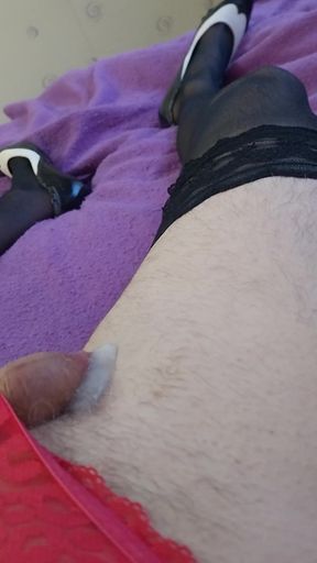 Butt-plugged Tiny-cliity Precums &amp; Sissygasm