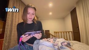 POV: Stepsister noticed that I was watching anal porn and wanted to try it