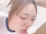 （顔射）乳首いじめたら思ったより〇〇かった♡どろっどろ精子で放心状態(イラマチオ)젖꼭지를 꼬집는 일본 여자