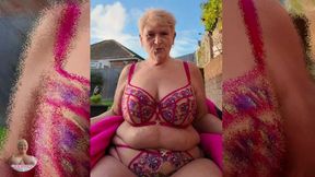 UK Joolz - Outdoors in a Coat and Underwear