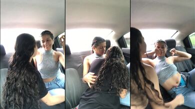 Hotwife creampies car sex with friend