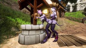 draenei futa fucks draenei girl on the wishing well - warcraft porn parody