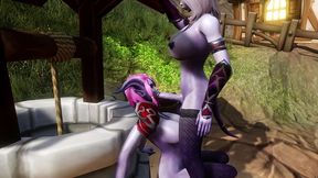 draenei futa fucks draenei girl on the wishing well - warcraft porn parody