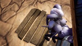 draenei futa fucks draenei girl on the wishing well - warcraft porn parody