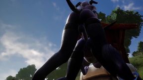 draenei futa fucks draenei girl on the wishing well - warcraft porn parody