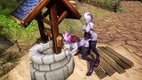 draenei futa fucks draenei girl on the wishing well - warcraft porn parody