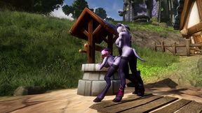 draenei futa fucks draenei girl on the wishing well - warcraft porn parody