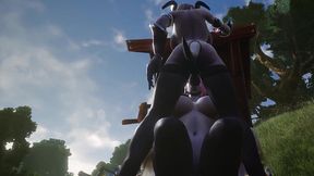 draenei futa fucks draenei girl on the wishing well - warcraft porn parody