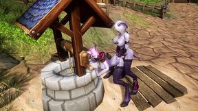 draenei futa fucks draenei girl on the wishing well - warcraft porn parody