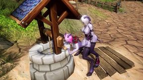 draenei futa fucks draenei girl on the wishing well - warcraft porn parody
