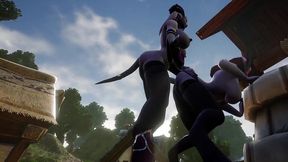 draenei futa fucks draenei girl on the wishing well - warcraft porn parody