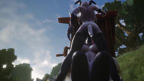 draenei futa fucks draenei girl on the wishing well - warcraft porn parody