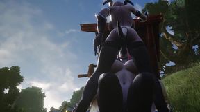 draenei futa fucks draenei girl on the wishing well - warcraft porn parody
