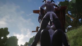 draenei futa fucks draenei girl on the wishing well - warcraft porn parody