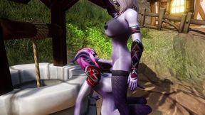 draenei futa fucks draenei girl on the wishing well - warcraft porn parody