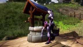 draenei futa fucks draenei girl on the wishing well - warcraft porn parody