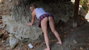 Girl gets her ball from the neighbor and gets a good balling
