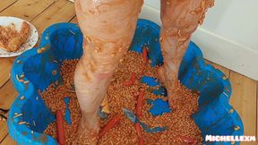 Feet in Beans and Sausages, Foot Worship Sesy Soles