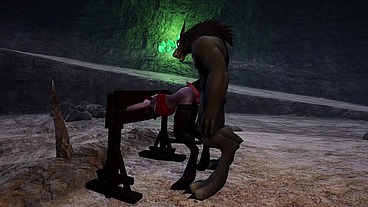 Bondage Grinding in a Werewolf Cave