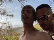 Caught fucking Public gay beach 2 latin studs HungPapi