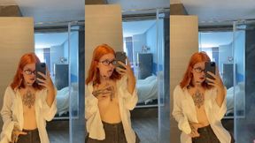 Social Media Creator @pollyfoxy @Showing Boobs & #Tattoo Porn #Redhead #Glasses #Small Tits xxx hd | Tik.Porn