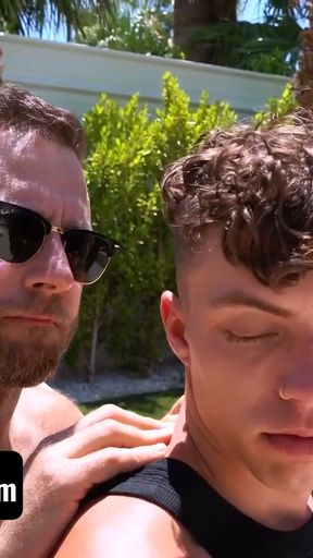Jack's Friends Are About To Arrive, And His Stepdad Is Still Taking A Sunbath Fully Naked   Clip 1