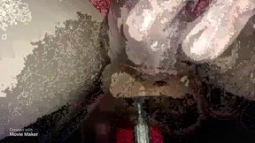 Fucked by a 10 Dildo Attached to a Sex Machine