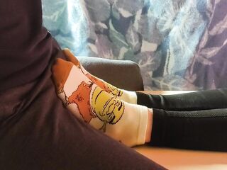 Giving sockjob and this chab cums on my socks