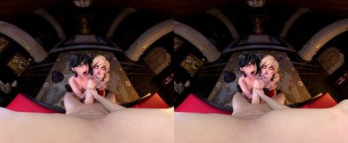 Joni & Helsie - POV Double Blowjob with Facial