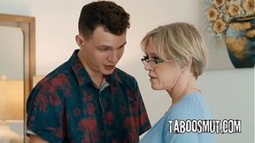 Huge Naturals MILF Rides On Stepson's Hard Cock