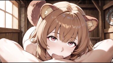 Raphtalia deepthroats you till your throat is raw